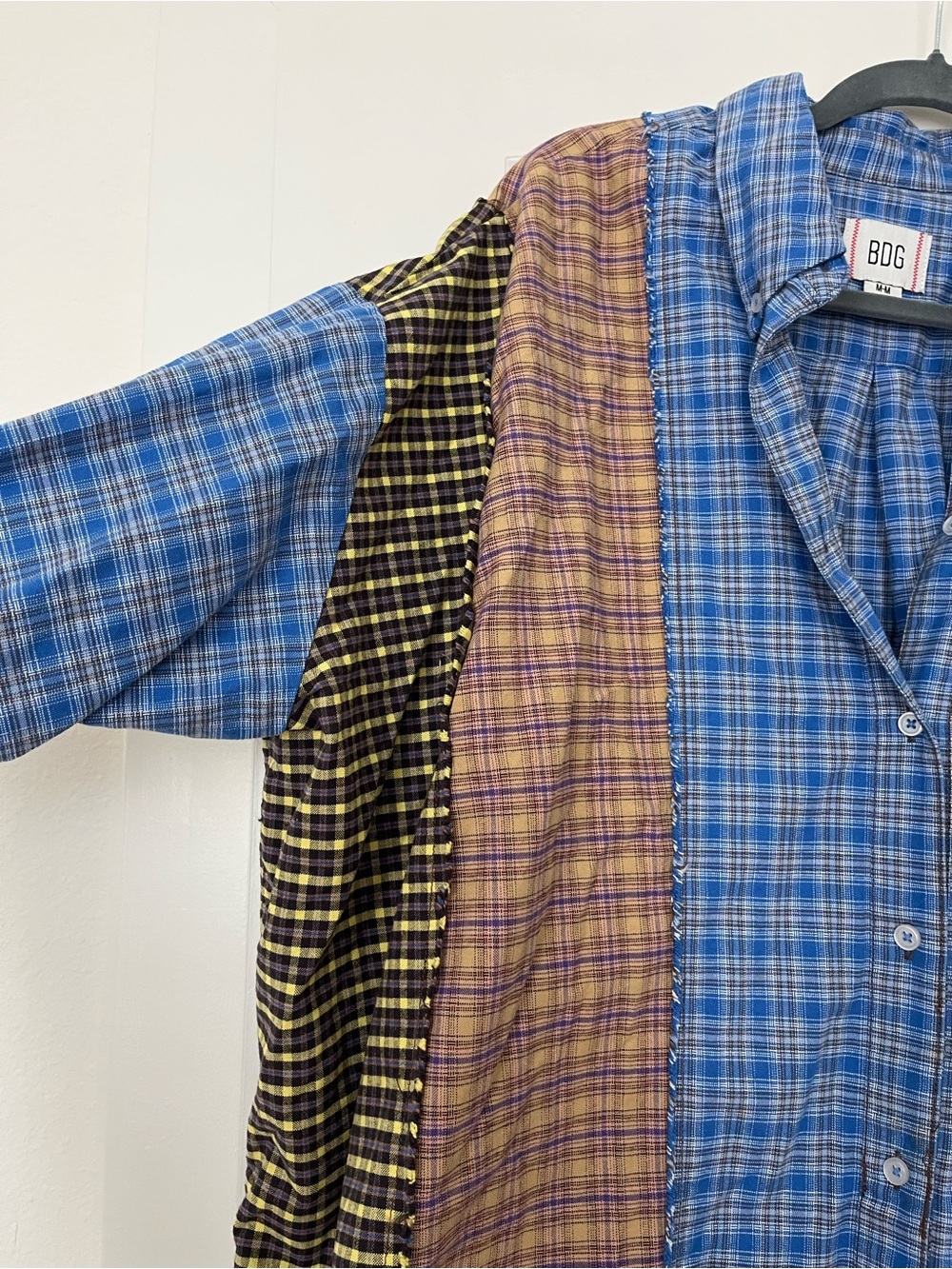 BDG Patchwork Plaid Button-Down Shirt - Picture 3 of 6
